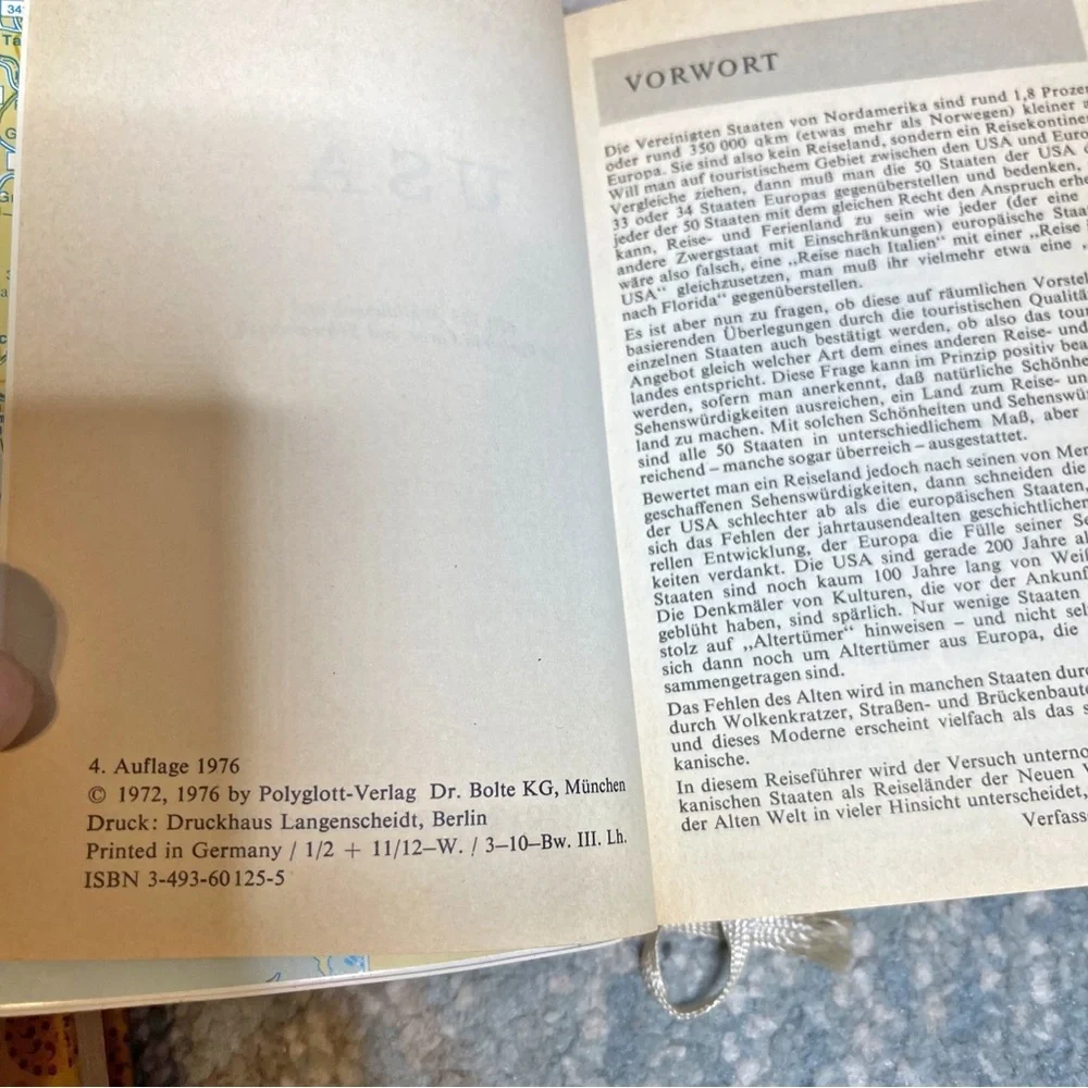 Der Grosse Polyglott USA Reisefuhrer 1976 German Language‎ US Travel Guide